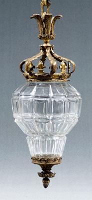 Bronze, glass hanging light