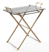 BRONZE GLASS SERVING TRAY SMOK