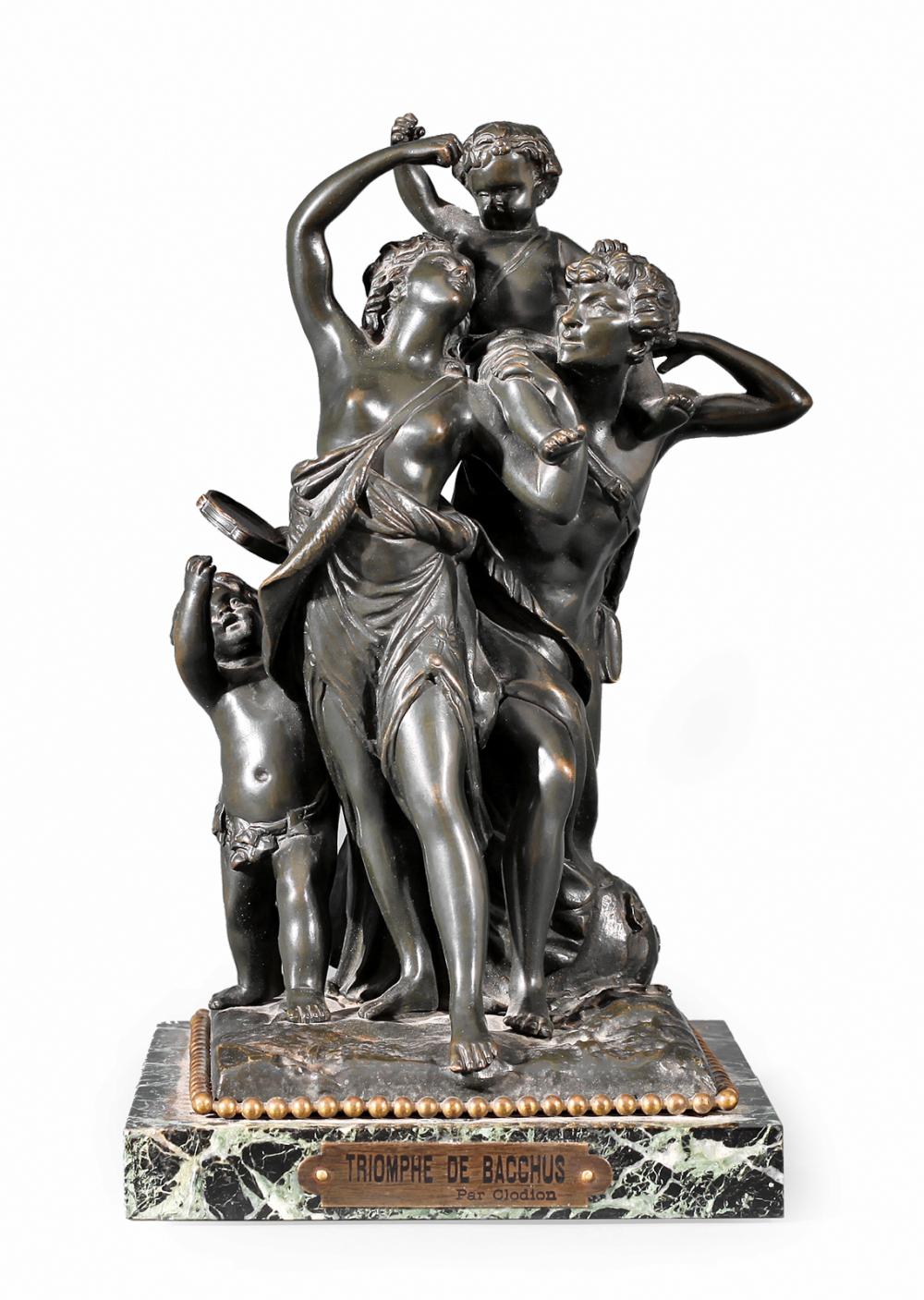 BRONZE GROUP OF BACCHIC