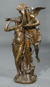 BRONZE GROUP OF "REVEIL DE LA