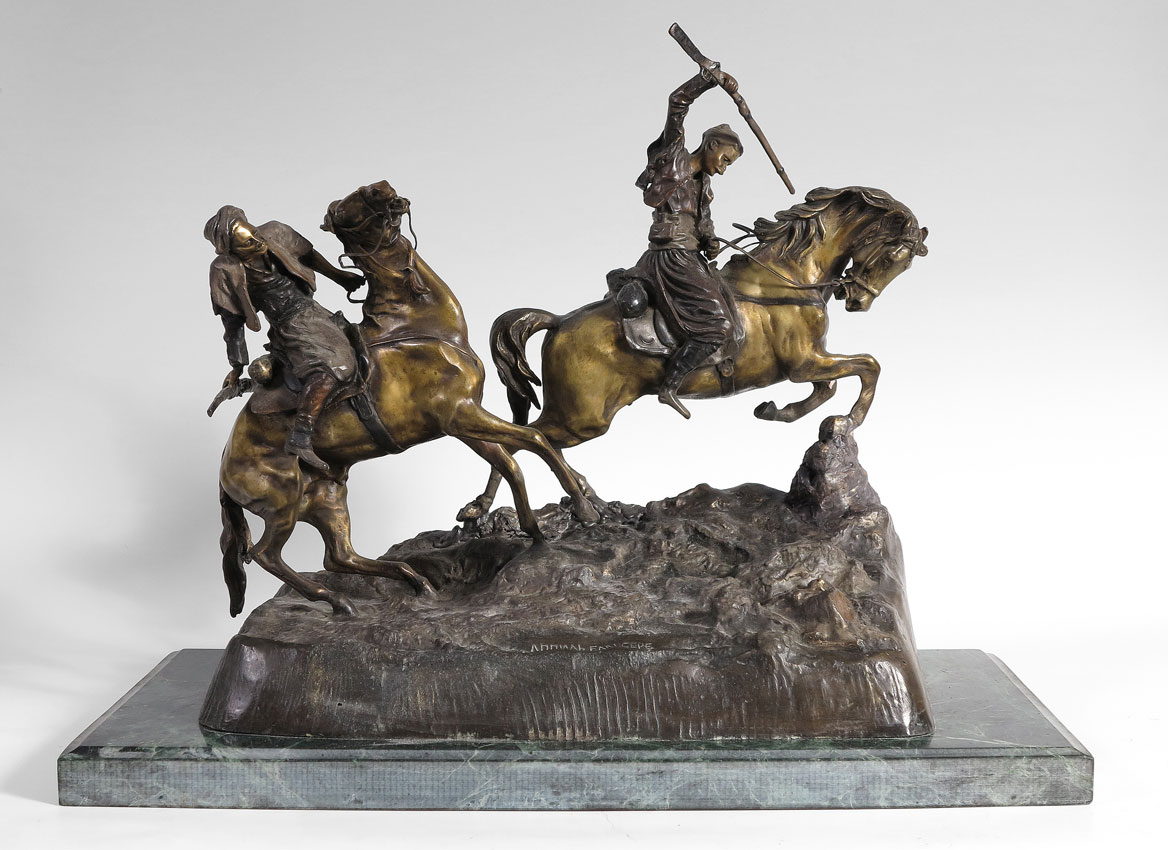 BRONZE GROUPING OF COSSACK SOLDIERS