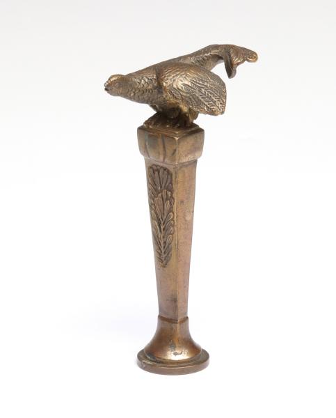BRONZE GROUSE FIGURAL WAX SEAL C.