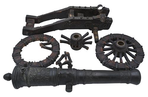 BRONZE GUN TABLE CANNON WITH