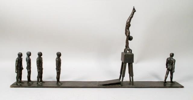 BRONZE GYMNASTS AT POMMEL