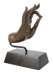 BRONZE HAND OF BUDDHABronze Ha