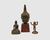 BRONZE HEAD OF BUDDHA TOGETHER