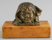 BRONZE HEAD OF CHILD, BY ABAST