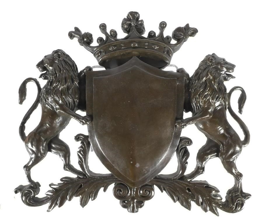 BRONZE HERALDIC WALL
