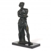 BRONZE HERCULES SCULPTURE 16"