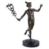 BRONZE HERMES SCULPTURE AFTER