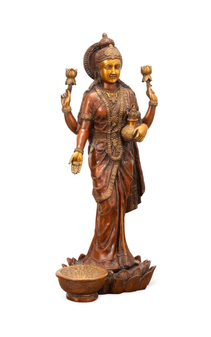 BRONZE HINDU FIGURE OF