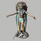 BRONZE INDIAN CHIEF MEDICINE M