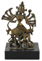 BRONZE INDIAN FIGURE OF DURGA