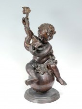 BRONZE INFANT POSEIDON WITH DO