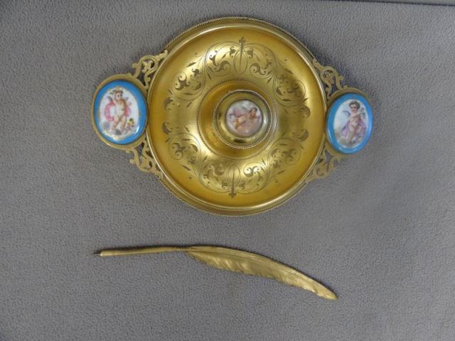 Bronze Inkwell and a Bronze &