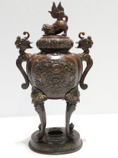 BRONZE JAPANESE INCENSE BURNER