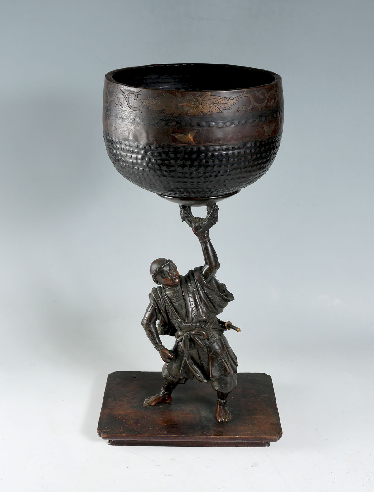 BRONZE JAPANESE WARRIOR CENSER: