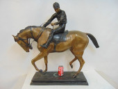 BRONZE JOCKEY ON HORSE, MIXED