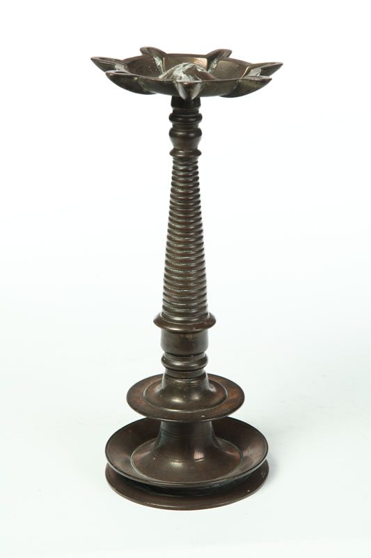 BRONZE LAMP.  Eastern  late 19th