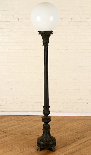 BRONZE LAMP POST CIRCA 1900A bronze
