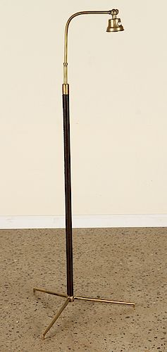 BRONZE LEATHER FLOOR LAMP JACQUES
