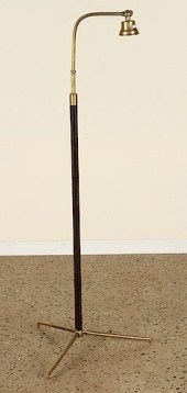 BRONZE LEATHER FLOOR LAMP JACQ