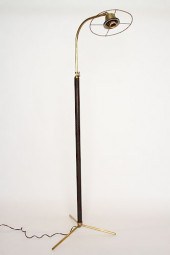 BRONZE LEATHER FLOOR LAMP JACQ