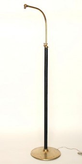 BRONZE LEATHER FLOOR LAMP MANN