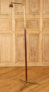 BRONZE LEATHER FLOOR LAMP MANN