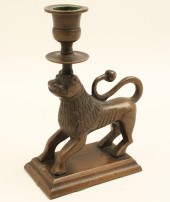 BRONZE LION FORMED CHAMBER CAN