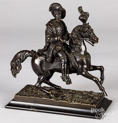 BRONZE MAN ON HORSEBACK, CA.