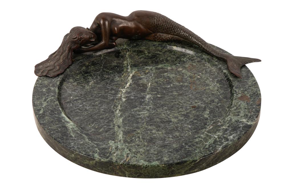 BRONZE & MARBLE FIGURAL