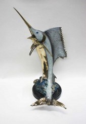 BRONZE MARINE WILDLIFE SCULPTU