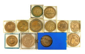 BRONZE MEDALLIONS, THIRTEEN PI