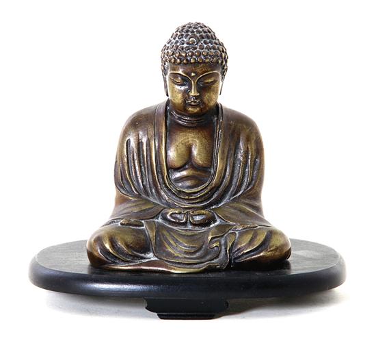 Bronze meditating Buddha late