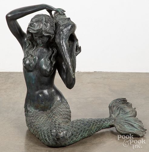 BRONZE MERMAID FOUNTAINBronze