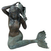 BRONZE MERMAID WITH SEA SHELL