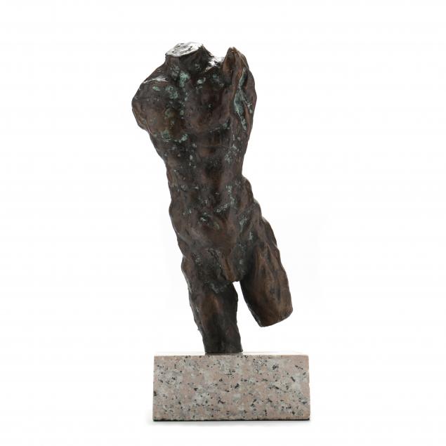 BRONZE MODEL OF A NUDE TORSO 20th
