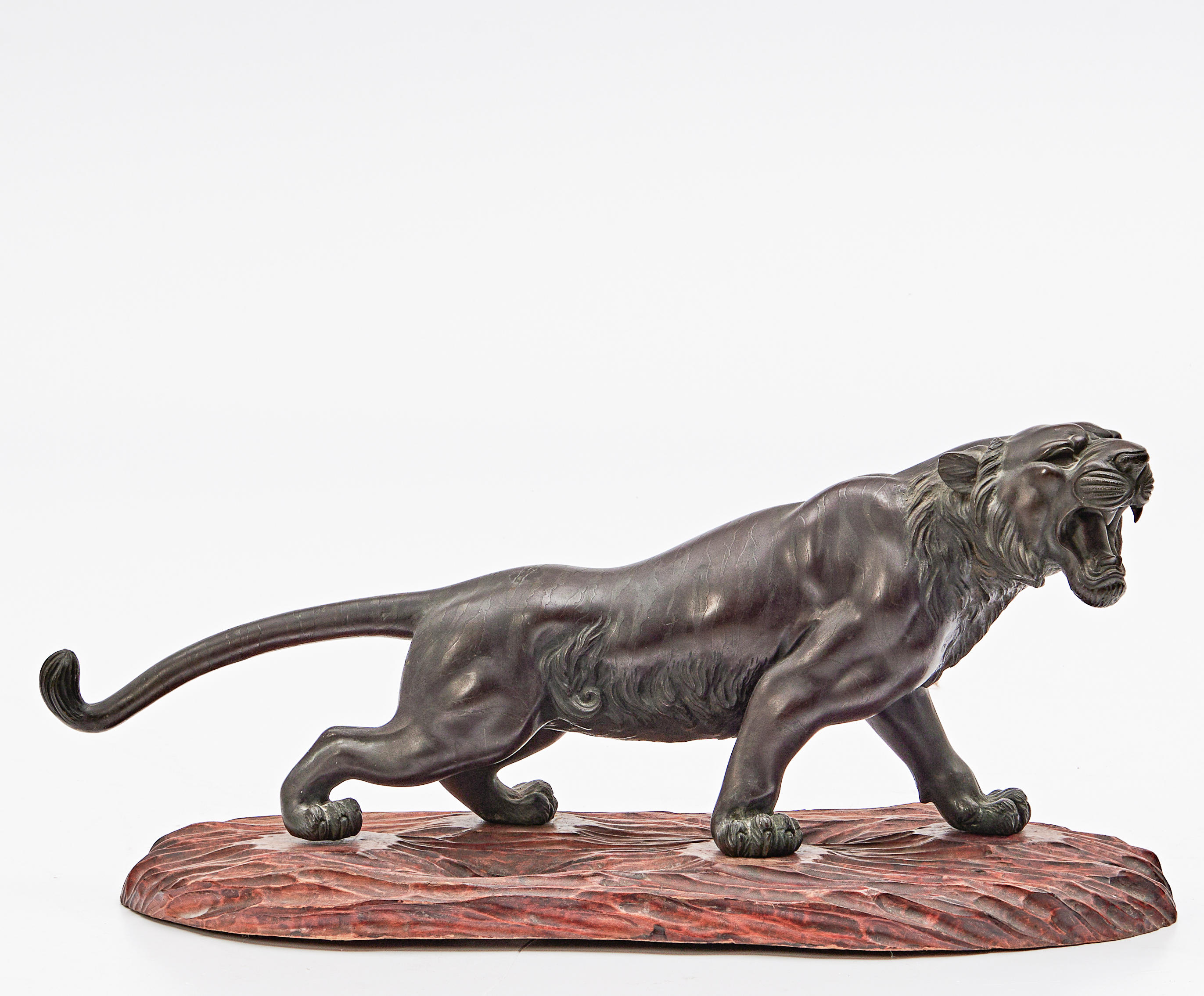 BRONZE MODEL OF A TIGER, Japan,