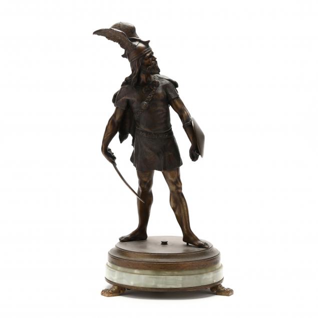 BRONZE MODEL OF A VIKING WARRIOR