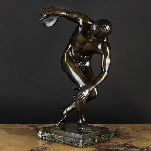 BRONZE MODEL OF THE DISCOBOLOS OF