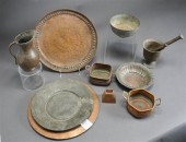 BRONZE MORTAR & PESTLE AND EIG