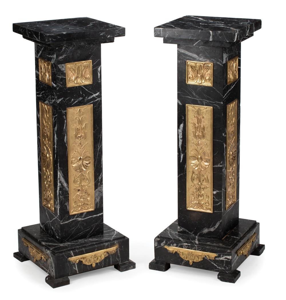 BRONZE-MOUNTED BLACK MARBLE