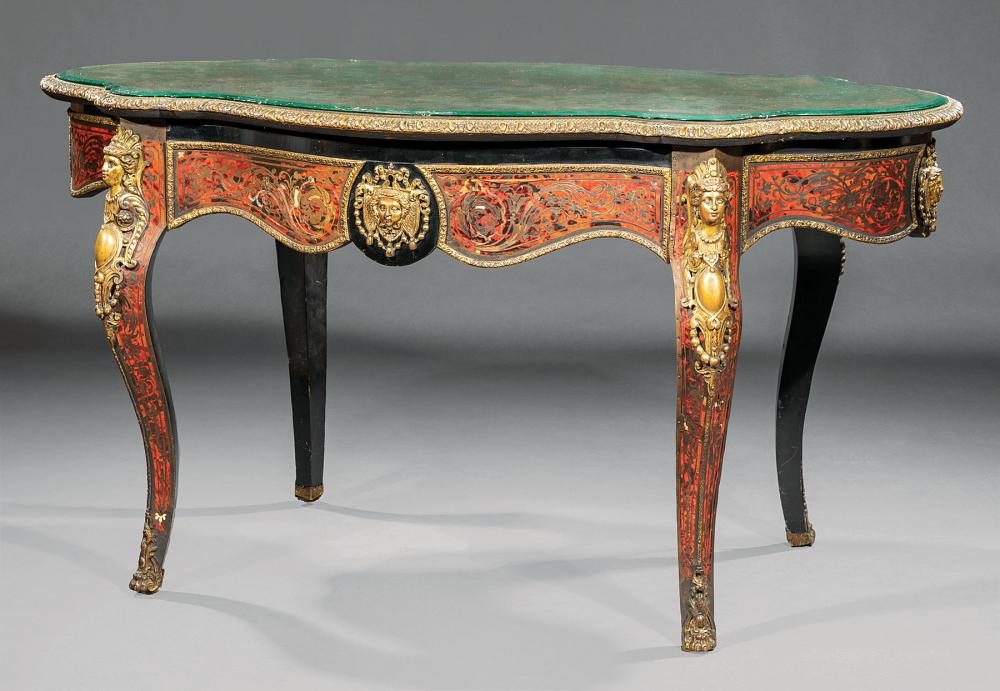 BRONZE-MOUNTED, EBONIZED AND INLAID