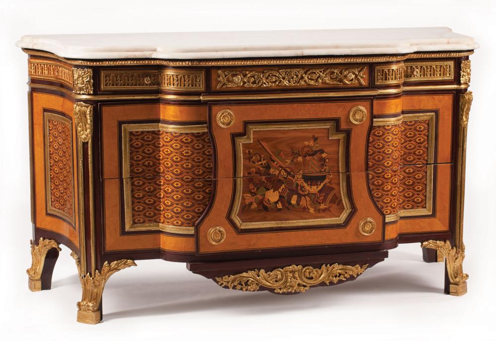 BRONZE-MOUNTED EXOTIC WOODS AND