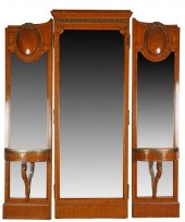 BRONZE-MOUNTED FRENCH MIRROR T