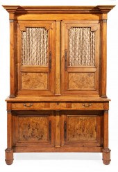 BRONZE-MOUNTED FRUITWOOD AND B