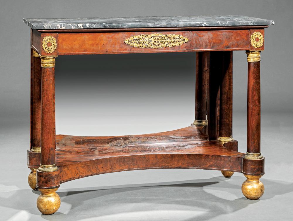 BRONZE-MOUNTED GILDED CARVED