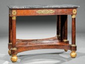 BRONZE-MOUNTED GILDED CARVED M