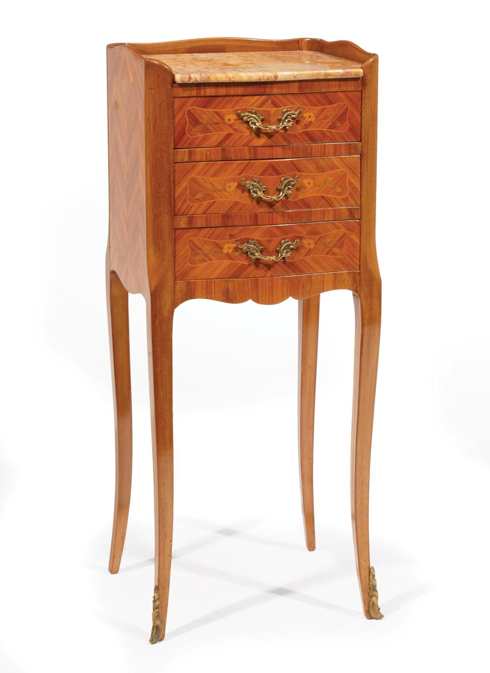 BRONZE-MOUNTED INLAID KINGWOOD
